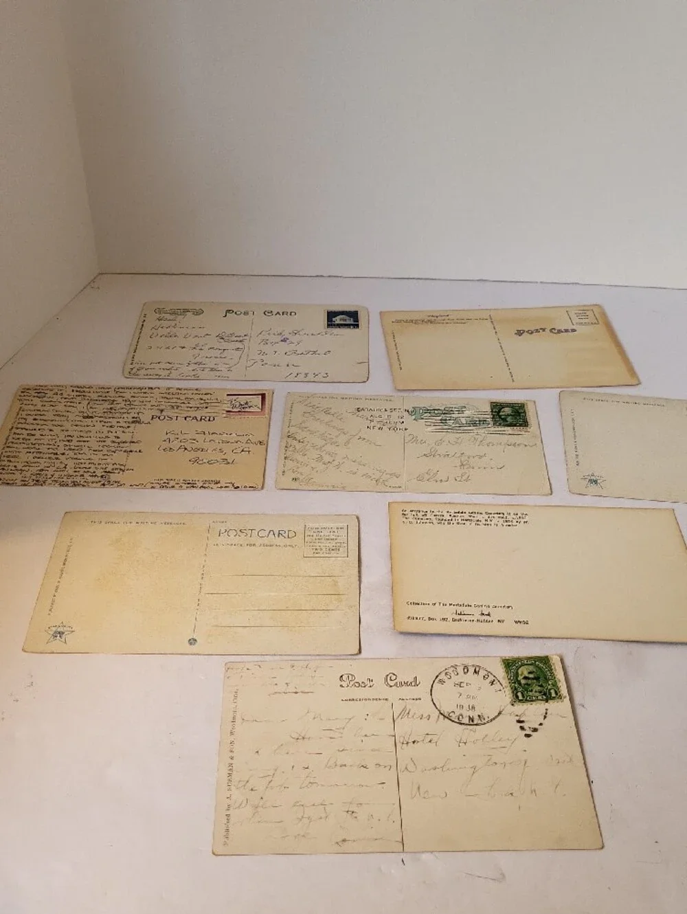 Vintage East Coast Travel Postcards Used/Unused Set Of 8 1912-1977